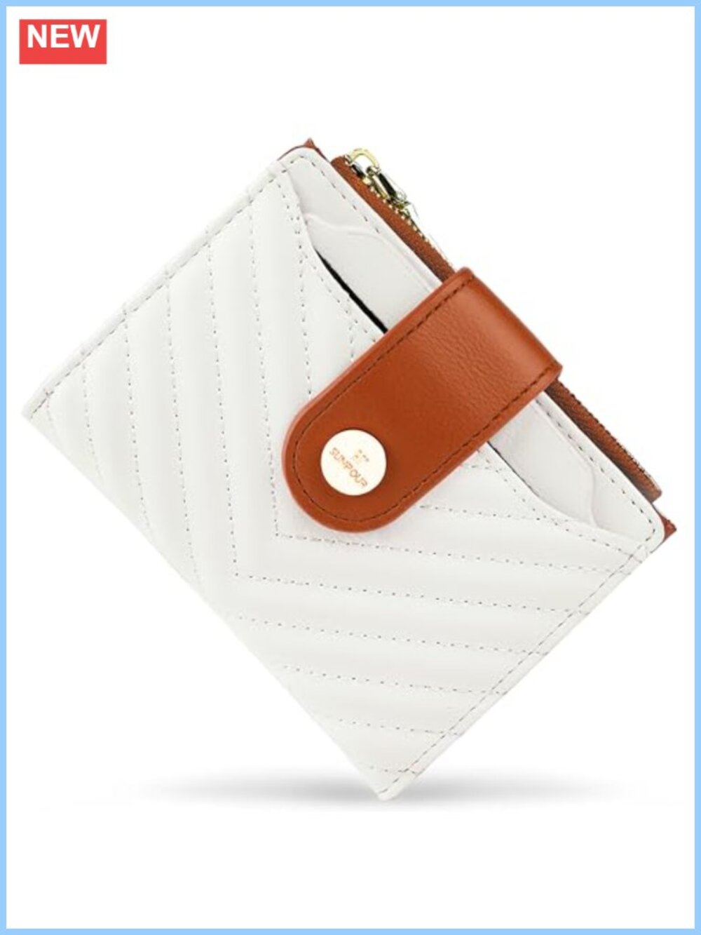 Small RFID Bifold Wallet Faux Leather Compact Card Holder